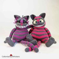 Amigurumi Alice in Wonderland Cheshire Cat Crochet Doll Pattern by Cottontail and Whiskers