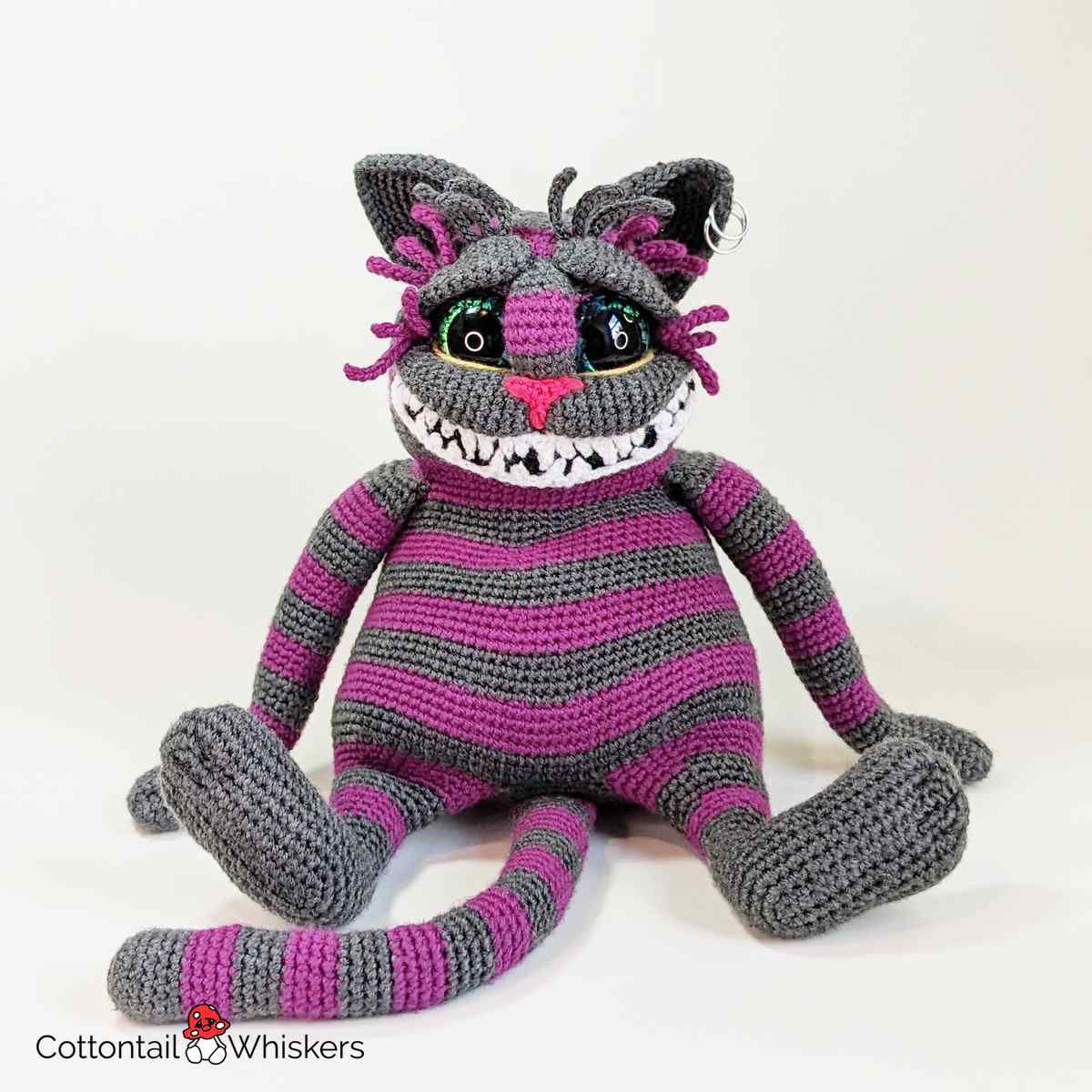 Smiling Alice In Wonderland Cheshire Cat Crochet Doll Pattern