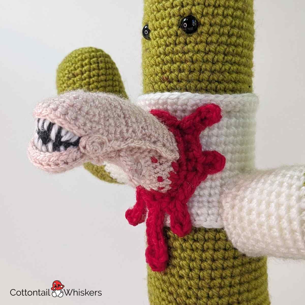 Horror Amigurumi Alien Chest Burster Crochet Cactus Pattern ...