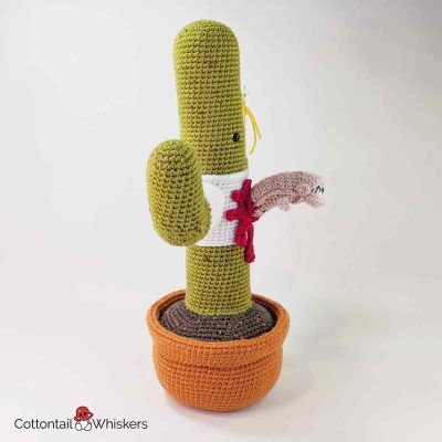Amigurumi alien chest burster crochet cactus pattern by cottontail and whiskers
