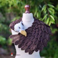 Amigurumi American Bald Eagle Shawl Crochet Pattern by Cottontail and Whiskers