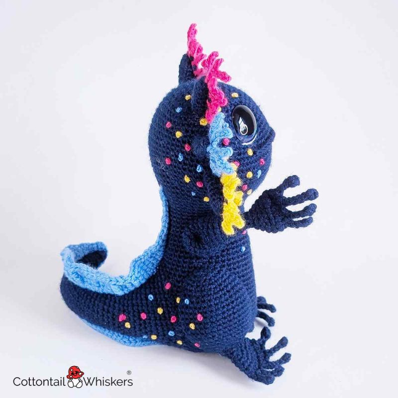 Amigurumi Axolotl Crochet Pattern Mexican Salamander by Cottontail and Whiskers