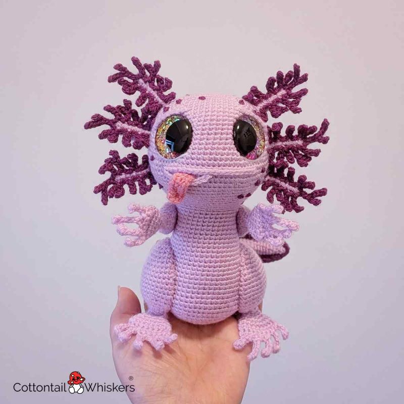 Amigurumi Axolotl Crochet Pattern Mexican Salamander by Cottontail and Whiskers