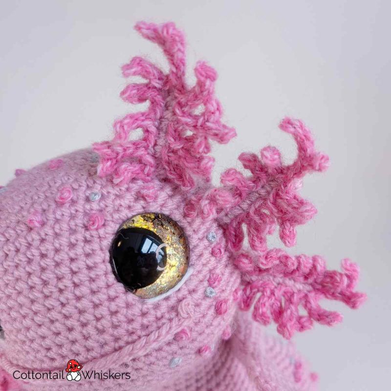 Amigurumi Axolotl Crochet Pattern Mexican Salamander by Cottontail and Whiskers