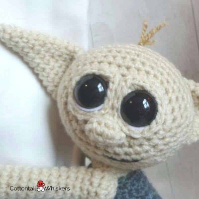 Amigurumi baby house elf tie backs crochet pattern by cottontail and whiskers