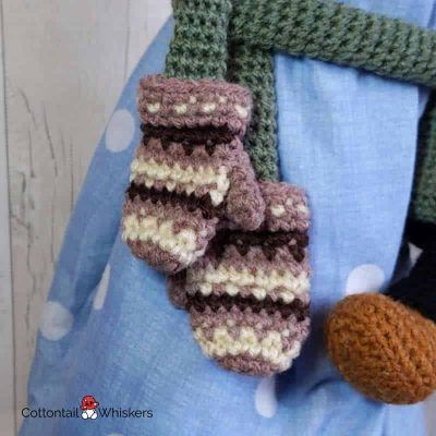 Amigurumi bernie sanders mittens meme crochet pattern by cottontail and whiskers