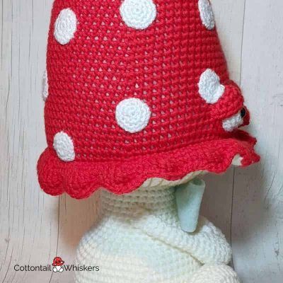 Amigurumi big toadstool doll crochet pattern sherman by cottontail and whiskers