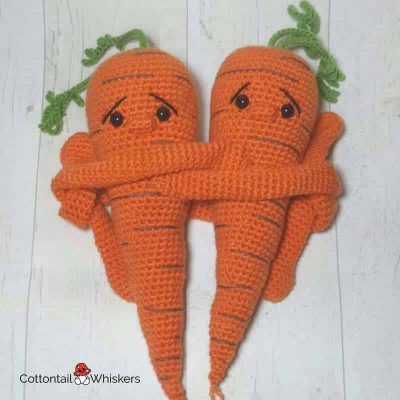 Amigurumi carrot tie backs crochet pattern by cottontail and whiskers