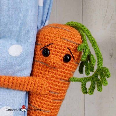 Amigurumi carrot tie backs crochet pattern by cottontail and whiskers