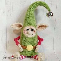 Amigurumi Christmas Elf Crochet Pattern Doll by Cottontail and Whiskers