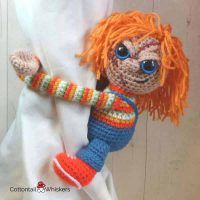 Amigurumi Chucky Tie Backs Crochet Pattern by Cottontail and Whiskers