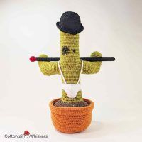 Amigurumi Clockwork Orange Crochet Cactus Pattern by Cottontail and Whiskers