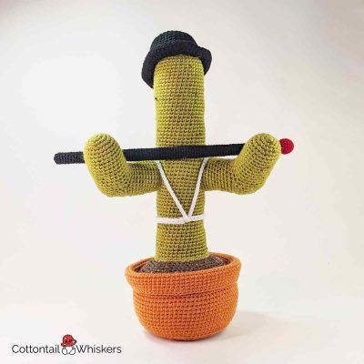 Amigurumi clockwork orange crochet cactus pattern by cottontail and whiskers