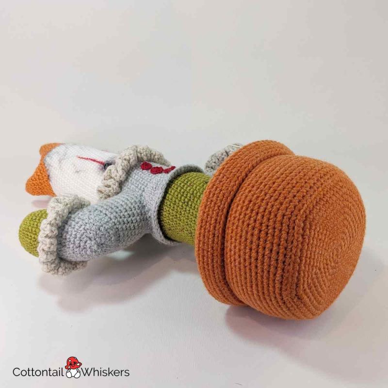 Amigurumi Clown Pennywise Cactus Crochet Pattern by Cottontail and Whiskers