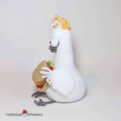 Amigurumi cockatoo crochet pattern elvis doll by cottontail and whiskers