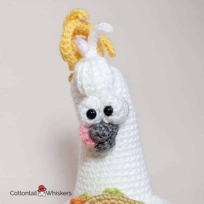 Doll-bird-cockatoo cottontail & whiskers