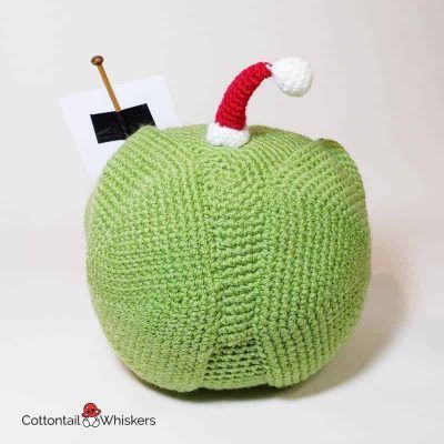 Amigurumi crochet brussels sprout doorstop pattern by cottontail and whiskers