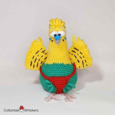 Amigurumi crochet budgie smuggler pattern by cottontail and whiskers