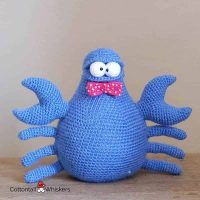 Amigurumi Crochet Crab Doorstop Pattern by Cottontail and Whiskers