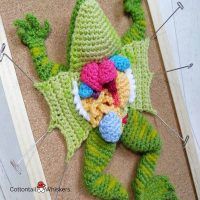 Amigurumi crochet frog dissection pattern by cottontail and whiskers