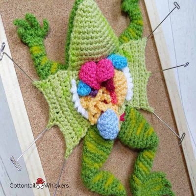 Amigurumi crochet frog dissection pattern by cottontail and whiskers