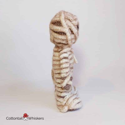 Amigurumi crochet mummy doll pattern by cottontail and whiskers