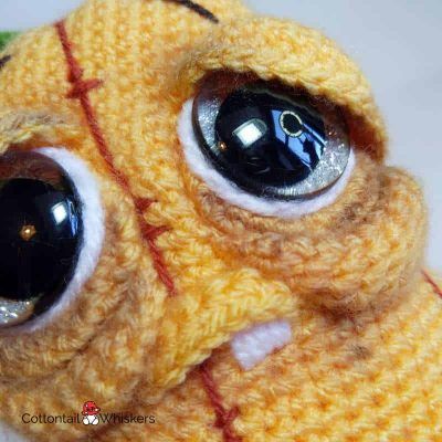 Amigurumi crochet pumpkin pattern lurch doll by cottontail and whiskers