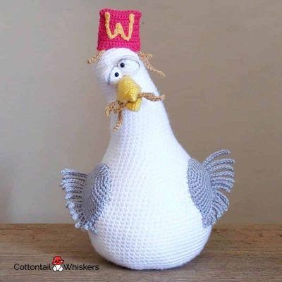 Doorstop-Seaside-Seagull Cottontail &Amp; Whiskers 8 Amigurumi crochet seagull doorstop pattern by cottontail and whiskers