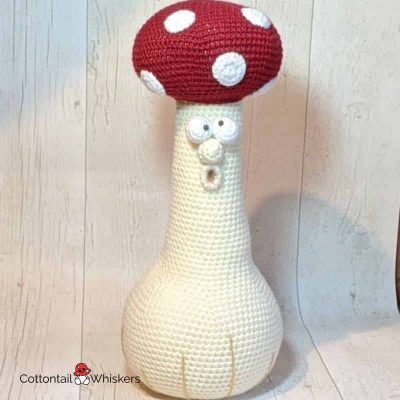 Amigurumi crochet toadstool doorstop pattern by cottontail and whiskers
