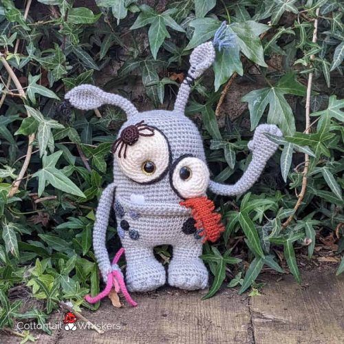 Amigurumi cute garden monsters crochet pattern by cottontail and whiskers