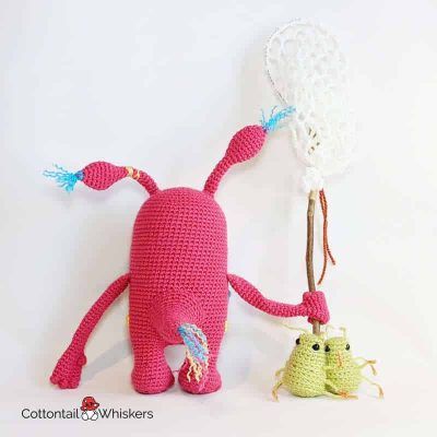 Amigurumi cute garden monsters crochet pattern by cottontail and whiskers
