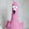 Amigurumi door stop crochet flamingo pattern by cottontail and whiskers