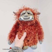 Amigurumi fluffy monster ludo crochet pattern by cottontail and whiskers