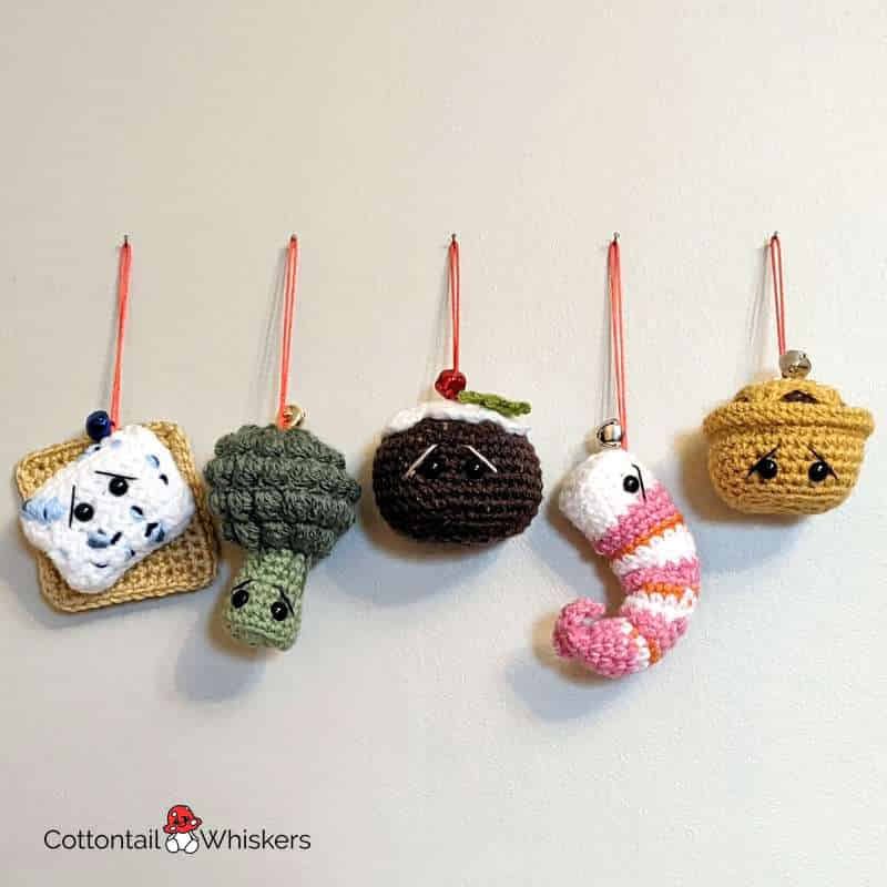 Crochet Keychain Patterns, Amigurumi Food Keychain Tutorials for Be