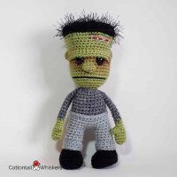 Amigurumi Frankenstein Crochet Doll Pattern by Cottontail and Whiskers
