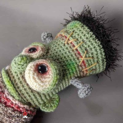 Amigurumi frankenstein monster crochet pattern by cottontail and whiskers