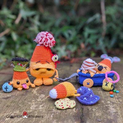 Amigurumi halloween candy corn crochet pattern by cottontail and whiskers