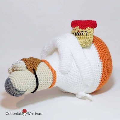 Amigurumi hannibal lecter halloween crochet pattern doorstop by cottontail and whiskers
