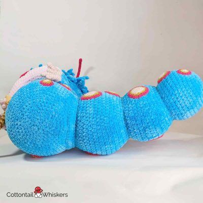 Amigurumi hookah blue crochet caterpillar pattern by cottontail and whiskers
