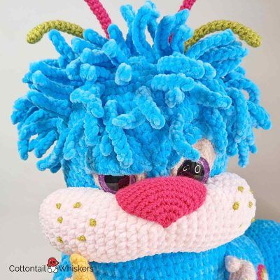 Amigurumi hookah blue crochet caterpillar pattern by cottontail and whiskers