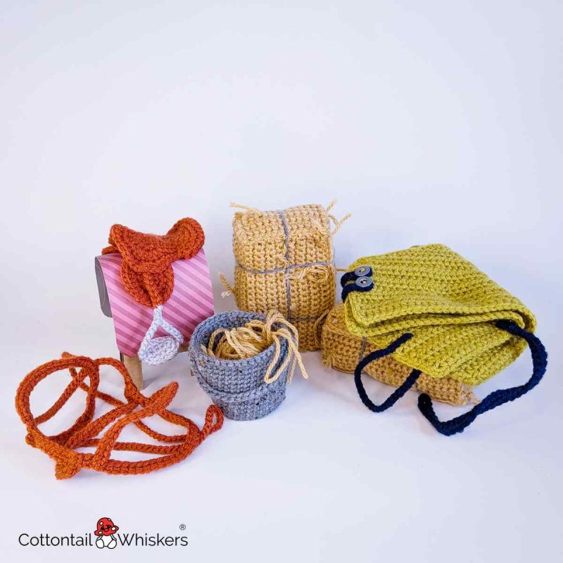 Amigurumi Horse Rider Crochet Patterns Set by Cottontail and Whiskers