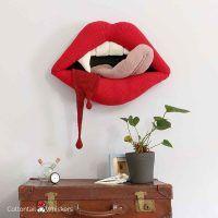 Amigurumi hot lips vampire kiss crochet pattern by cottontail and whiskers