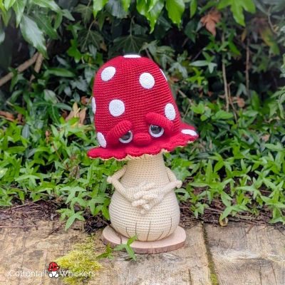 Amigurumi Large Bell Mushroom Crochet Pattern Toadstool - Albert Wild by Cottontail and Whiskers