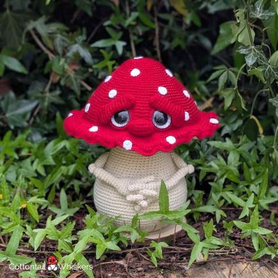 Amigurumi Large Flat Mushroom Crochet Pattern Project Idea - Winston Wild by Cottontail and Whiskers