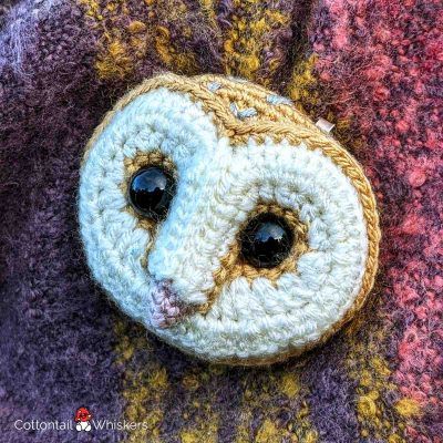 Amigurumi owl brooch crochet pattern by cottontail and whiskers