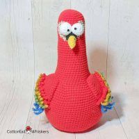 Amigurumi Parrot Door Stop Crochet Pattern by Cottontail and Whiskers