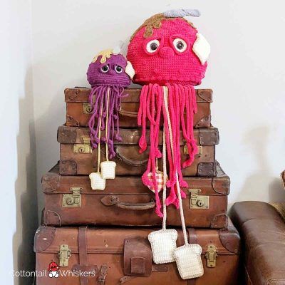 Amigurumi peanut butter jellyfish crochet pattern by cottontail and whiskers