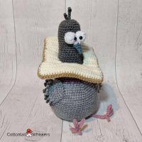 Amigurumi Peewee Inbread Crochet Pigeon Pattern by Cottontail and Whiskers