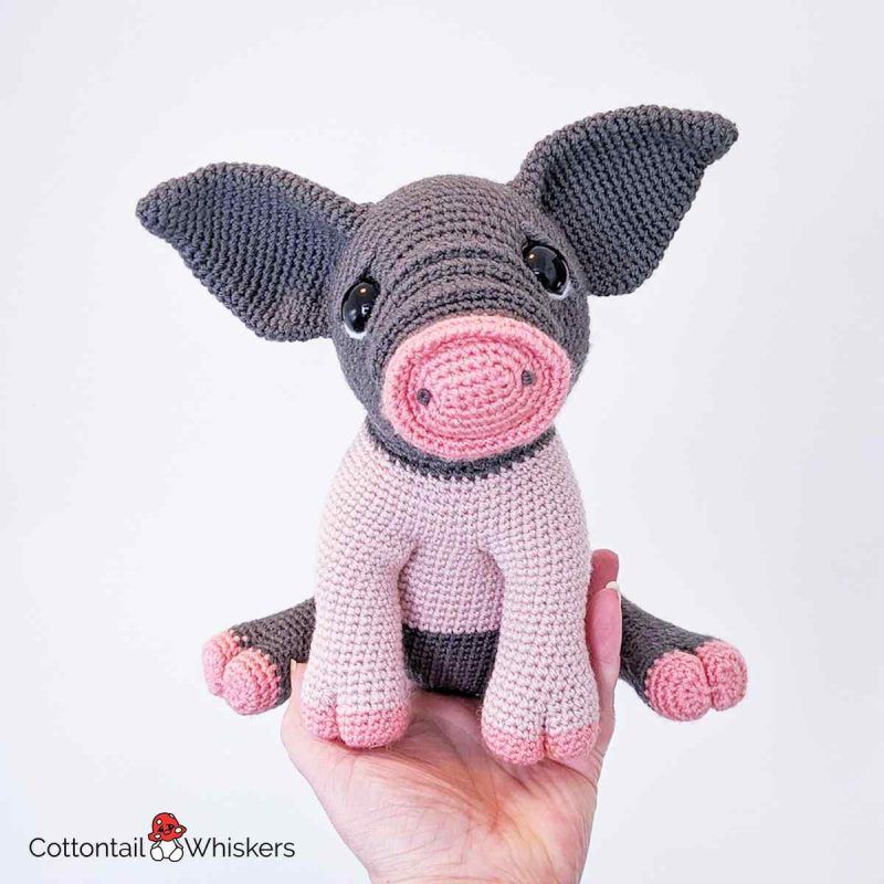 Adorable Amigurumi Pig Piggy Piglet Crochet Pattern - Cottontail & Whiskers