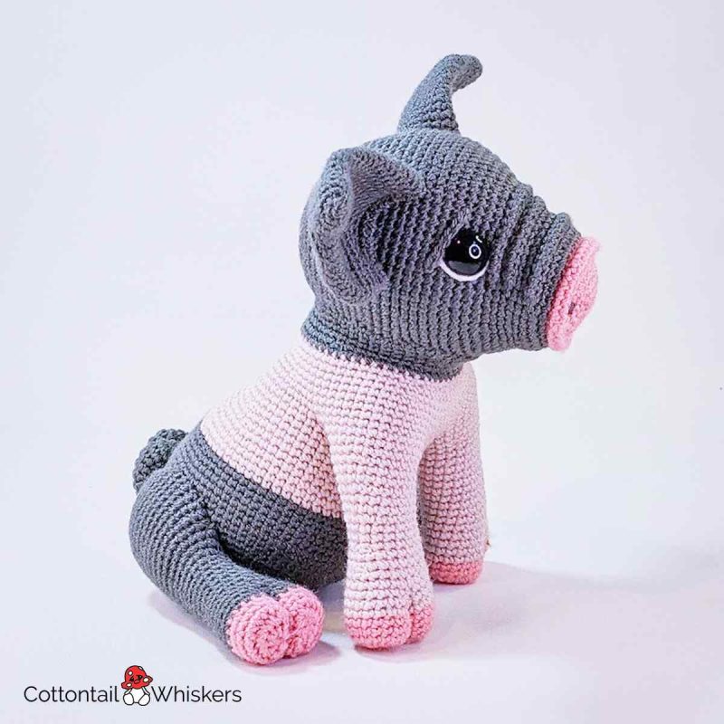 Adorable Amigurumi Pig Piggy Piglet Crochet Pattern - Cottontail & Whiskers